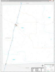 La Salle County, TX Wall Map Premium Style 2024